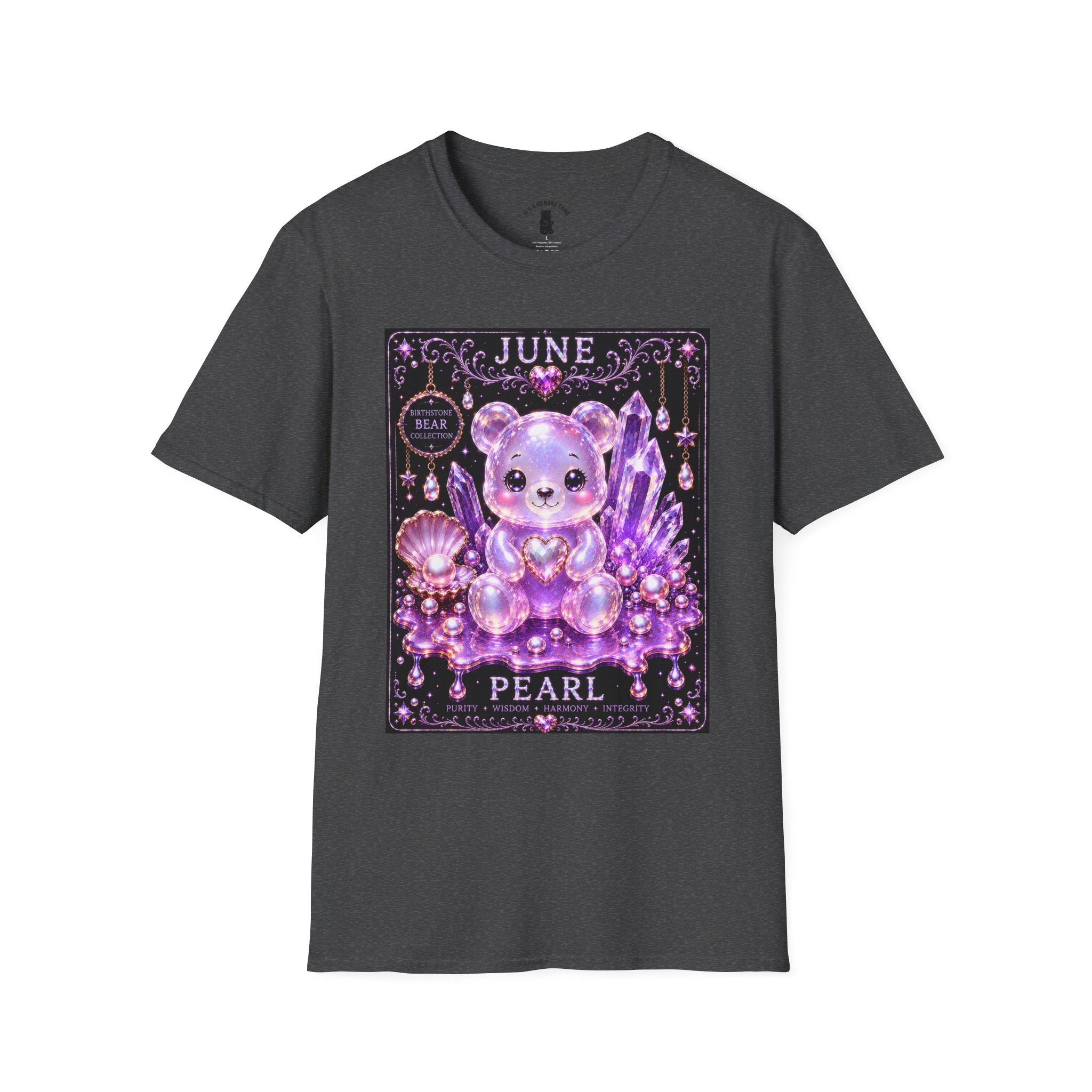June Birthstone Pearl Crystal Oozy Bears Special Addition- Graphic Shirt