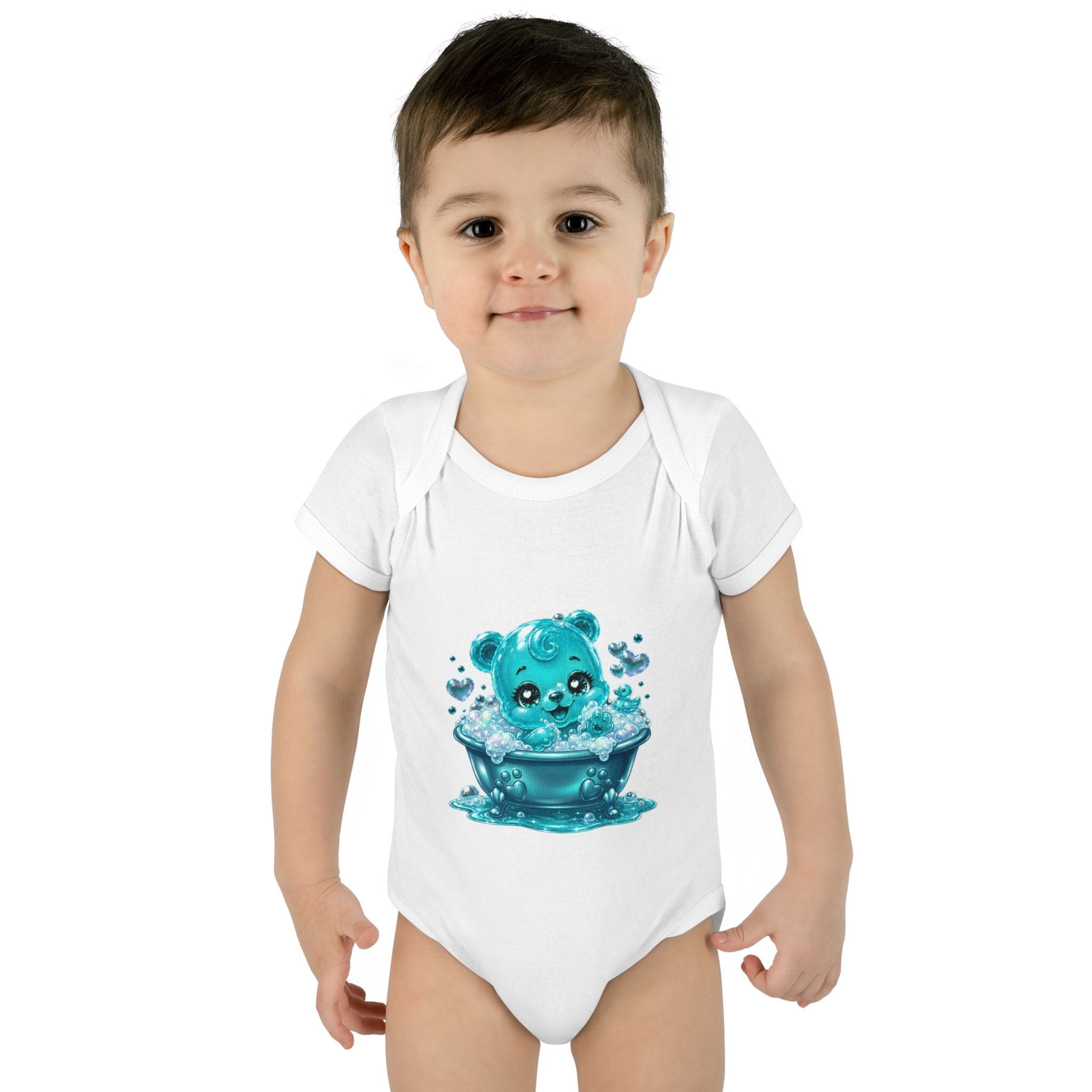 Adorable Bubble Bath Oozy Baby Gummy Bear Cutie Addition- Graphic Onesie
