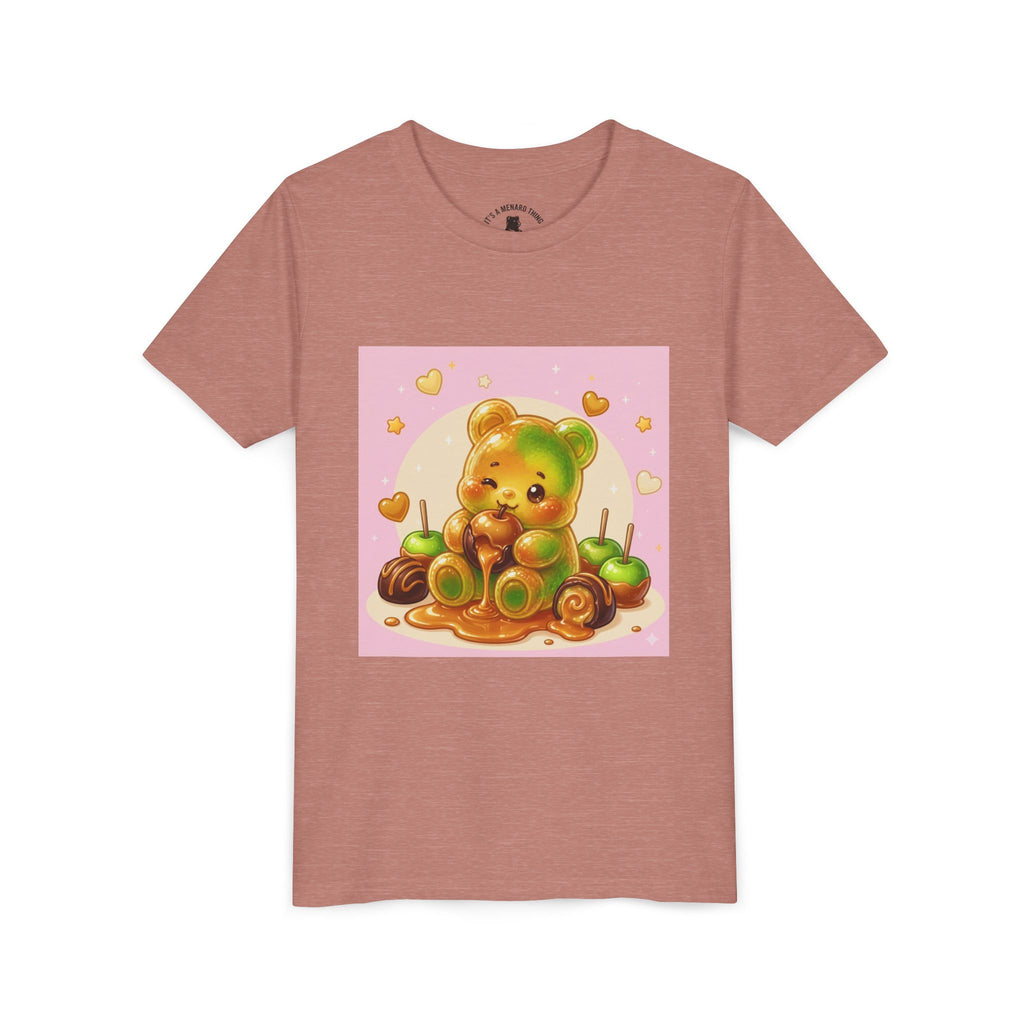 Caramel Apple Gooey Gummy Bear Graphic Kids T-Shirt