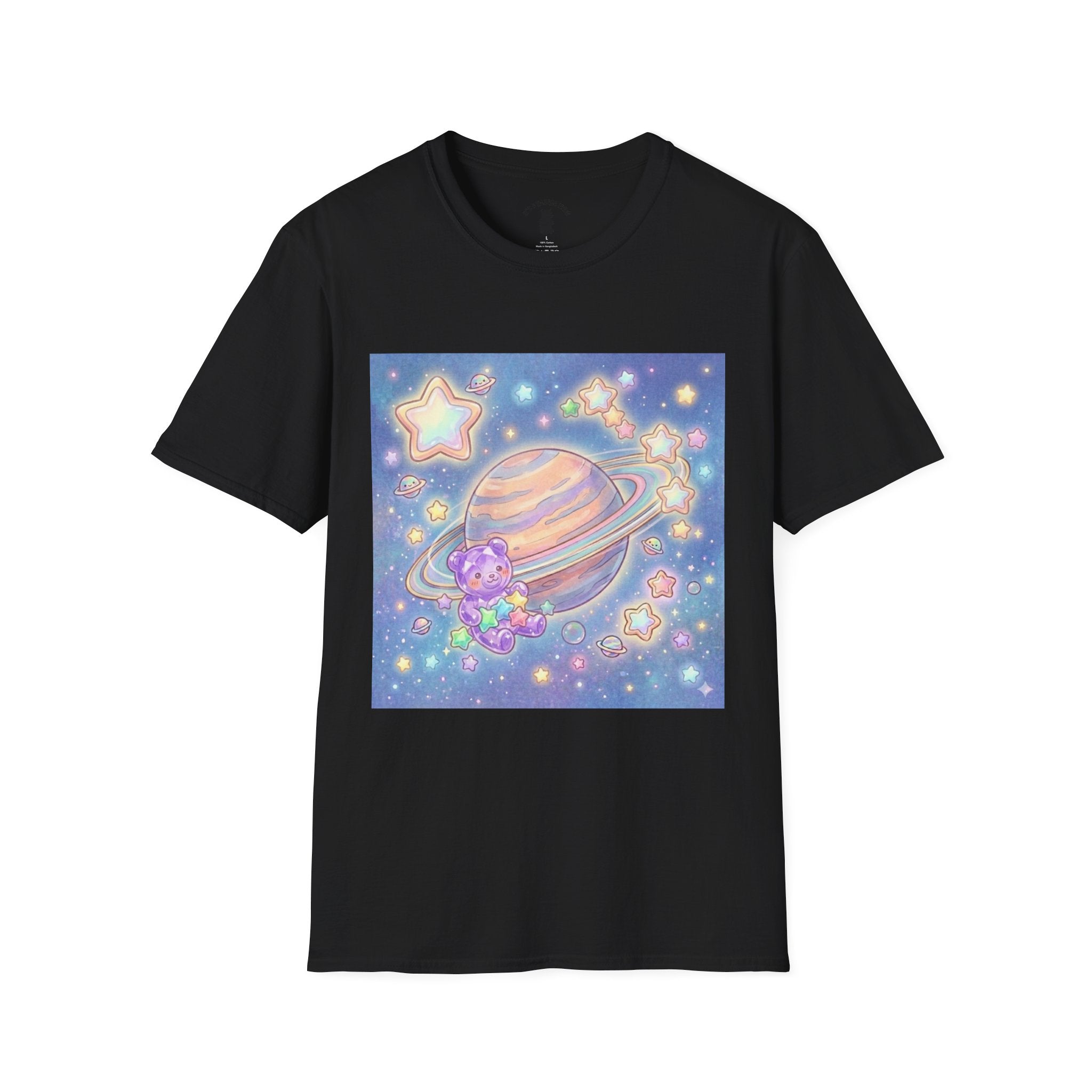 Look Upon Saturn, Purple Crystal Gooey Gummy Bear — Kawaii Graphic T-Shirt