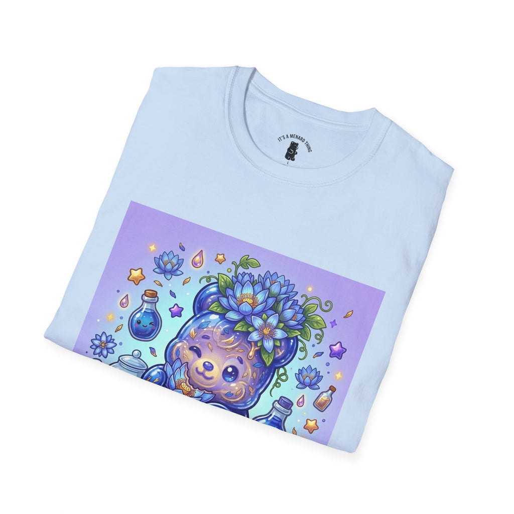 Blue Lotus Tea, Exotic Gooey Gummy Bear — Kawaii Graphic T-Shirt