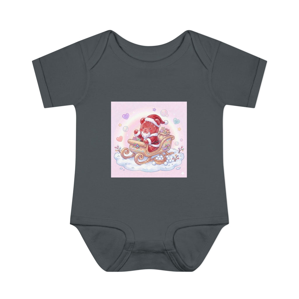 Baby Bodysuit – Gooey Gummy Santa in Sleigh Christmas Infant Onesie