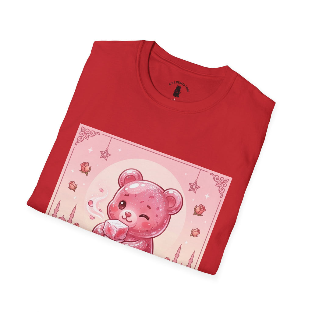 Rose Water Turkish Delight, Pink Gooey Gummy Bear— Kawaii Illustration