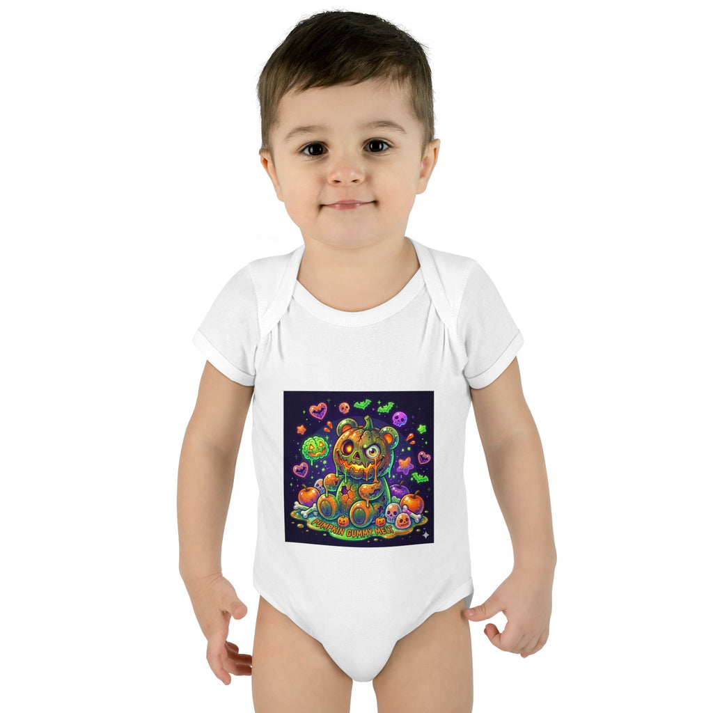 Halloween Pumpkin Head Gooey Gummy Bear - Infant Onesie