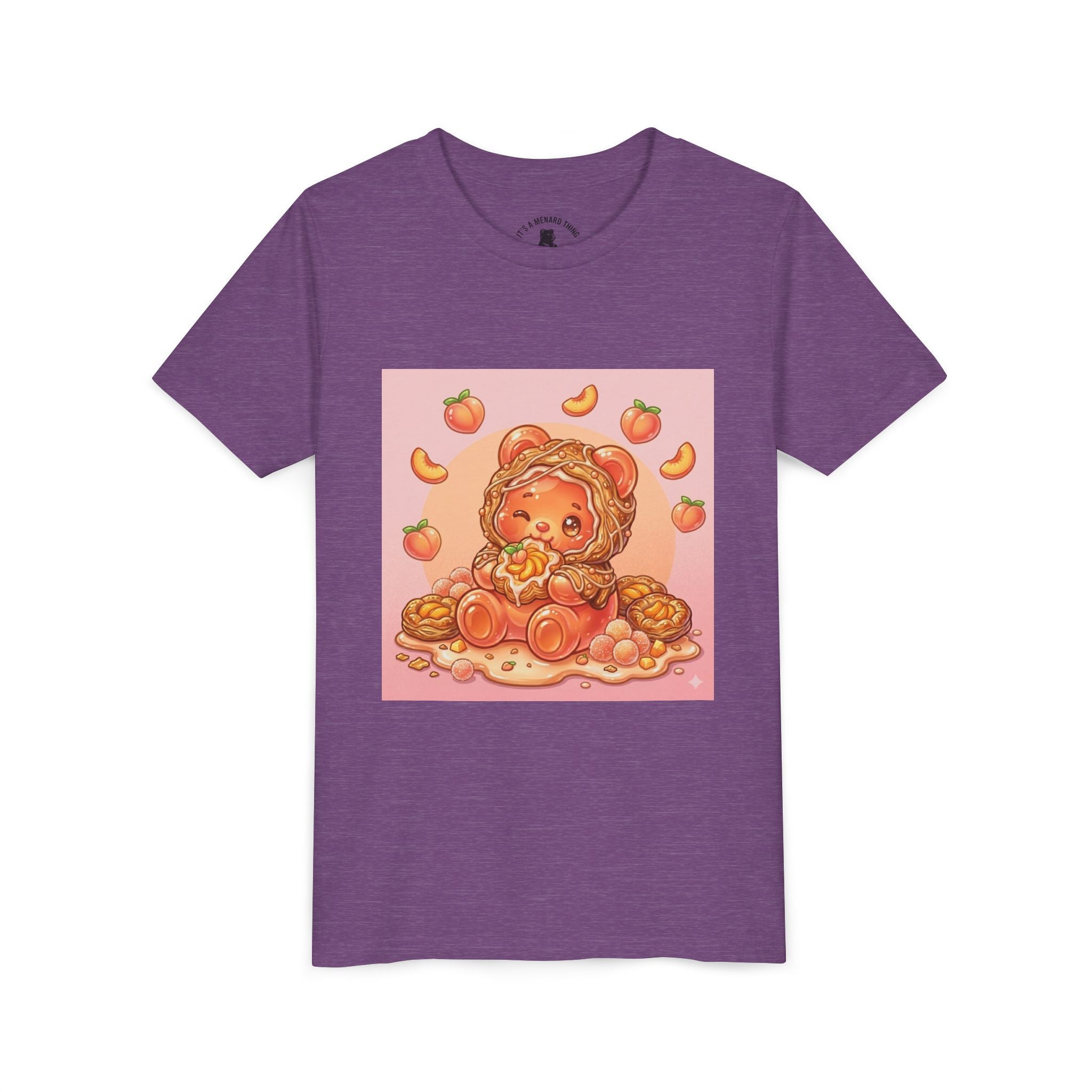 Peach Danish Bear Graphic Shirt for Kids