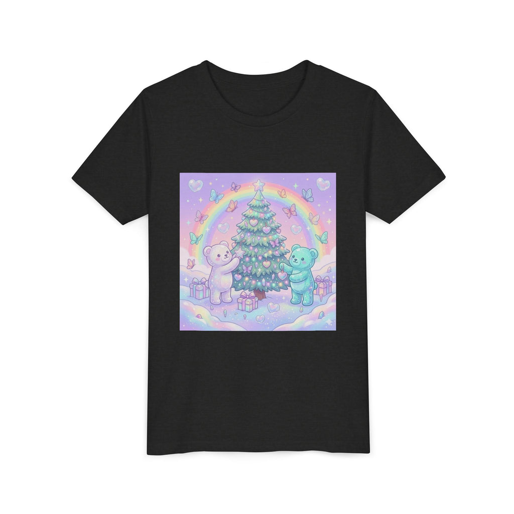 Gooey Gummy Bears Decorating Christmas Tree with Rainbow | Holiday Youth Shirt