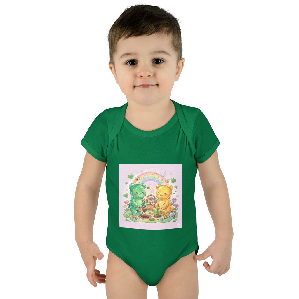 Infant Bodysuit — Gooey Gummy Bears Gardening Baby Onesie
