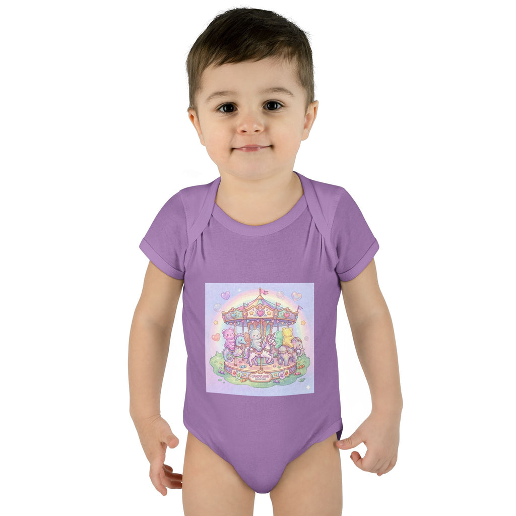 Gooey Gummies Carousel: Pastel Baby Bodysuit