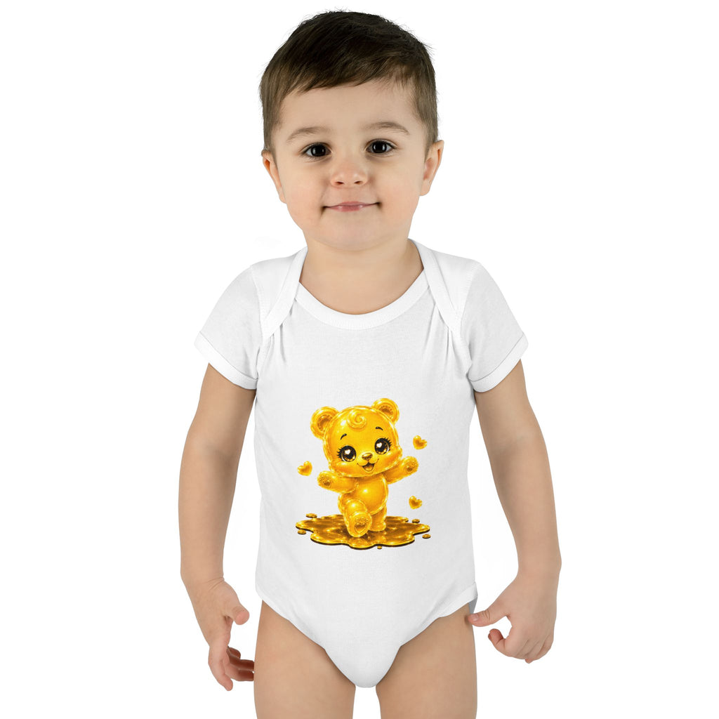 Baby Golden Oozy Gummy Bears First Steps, Cutie Addition- Graphic Onesie