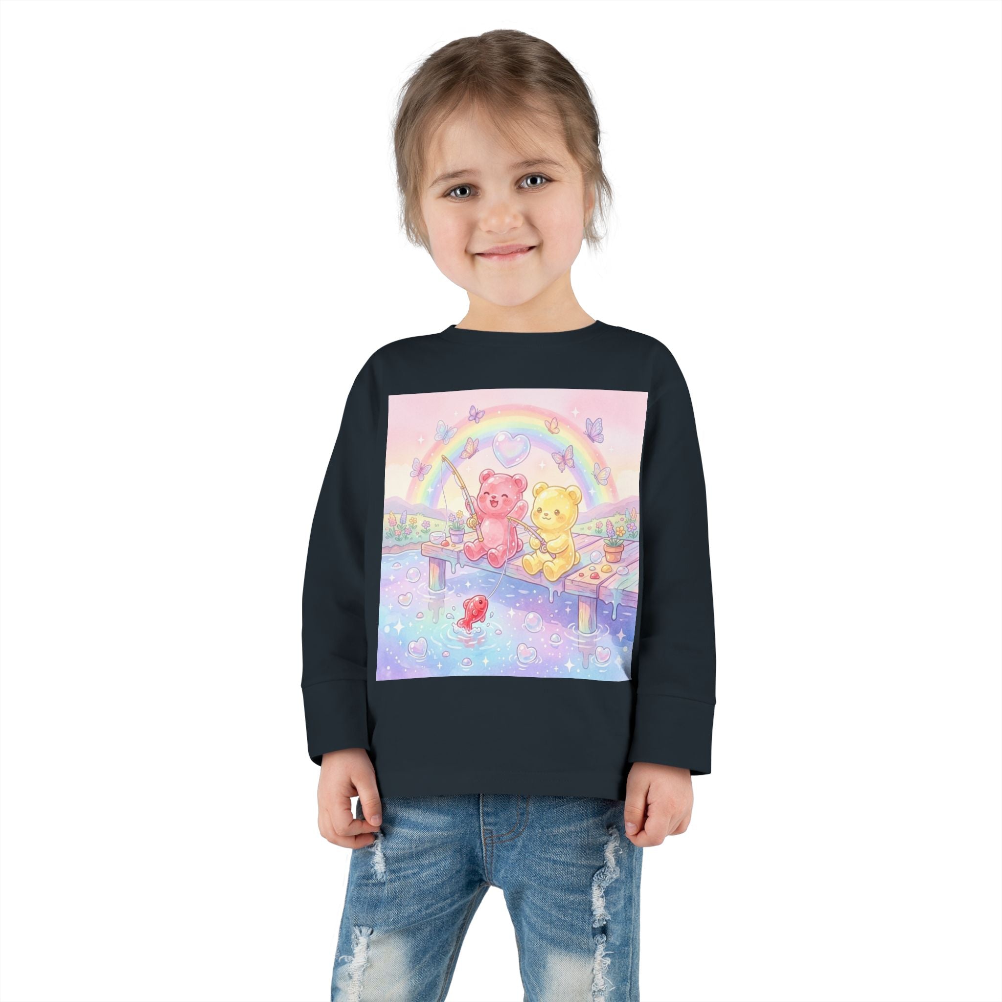 Going Fishing, Oozy Bear Duo Friends- Graphic Long Sleeve Shirt