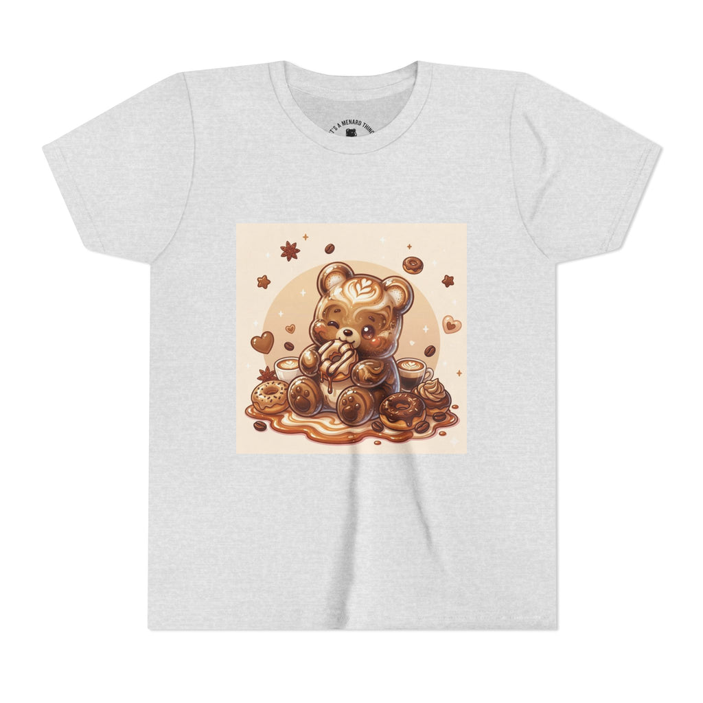 Coffee & Donuts Gooey Gummy Bear Graphic Kids Shirt