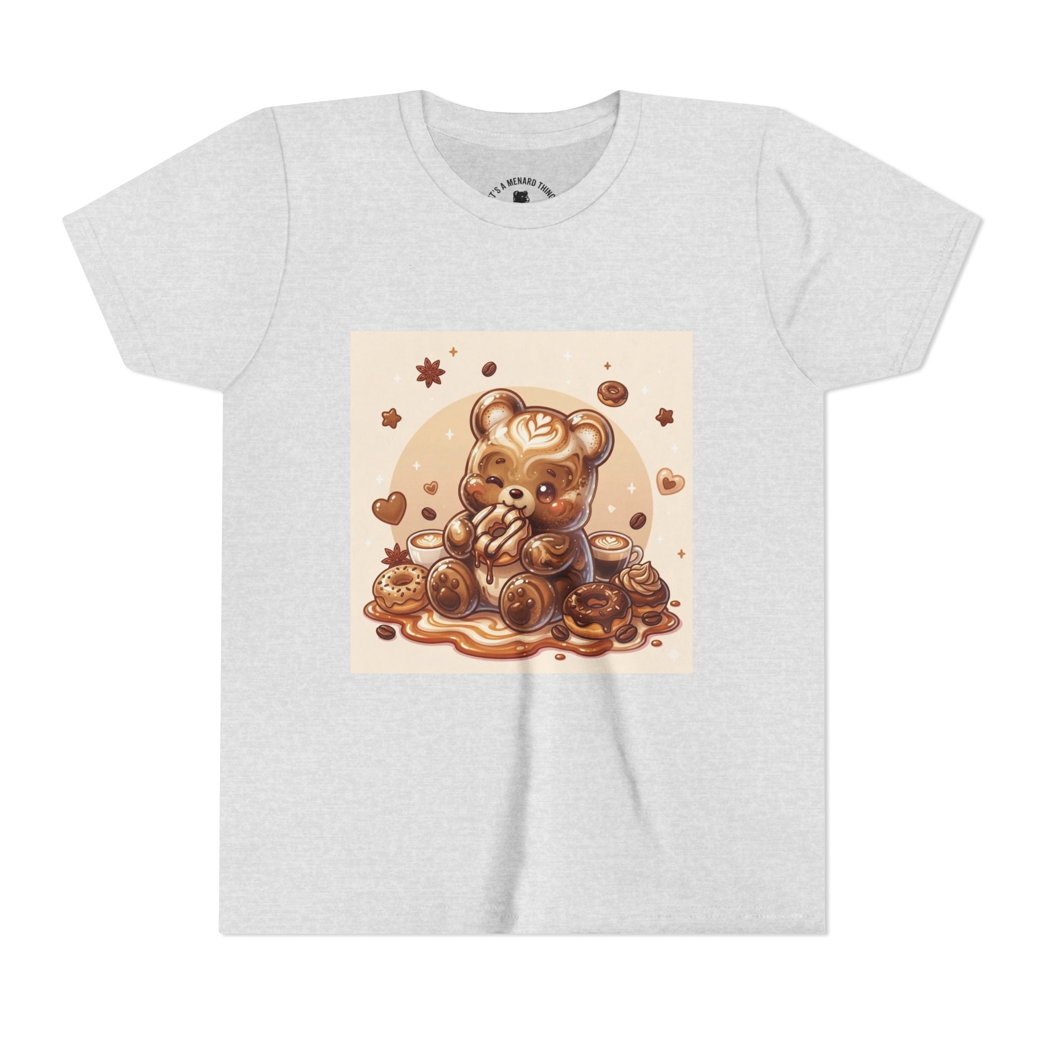 Coffee & Donuts Gooey Gummy Bear Graphic Kids Shirt