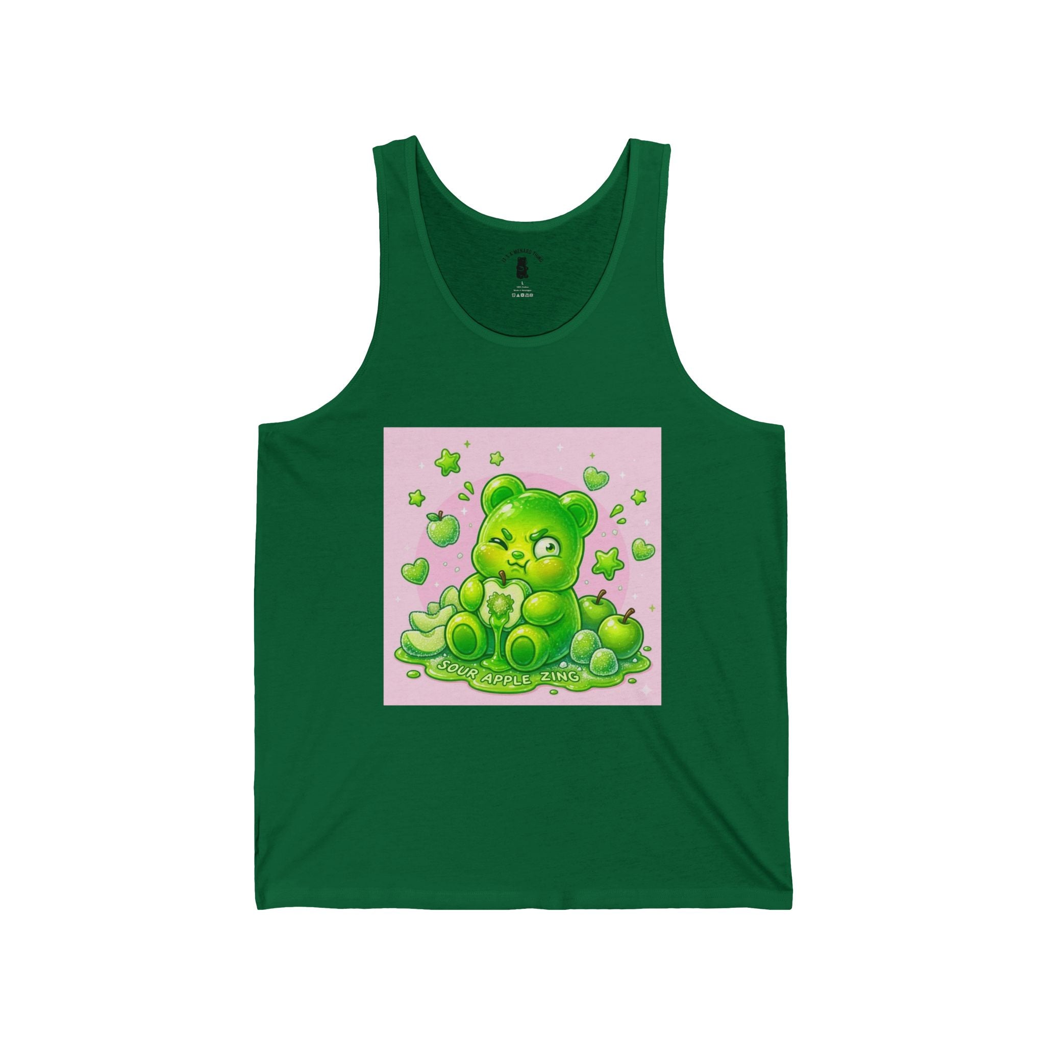 Sour Green Apple Gooey Gummy Bear Friend — Kawaii Graphic Tank top