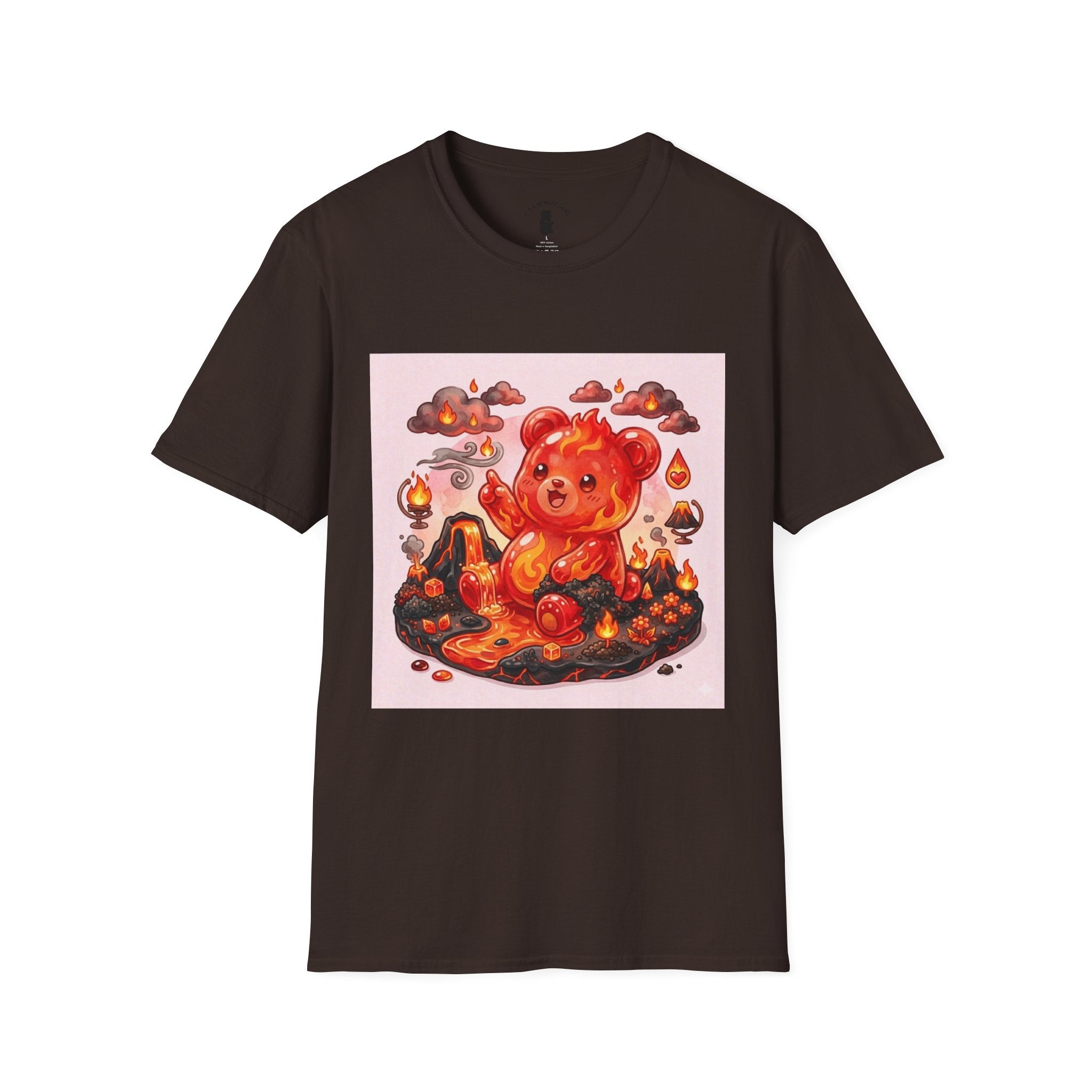 Elemental, Fire Style Volcano Red Gooey Gummy Bear — Cute Graphic T-Shirt