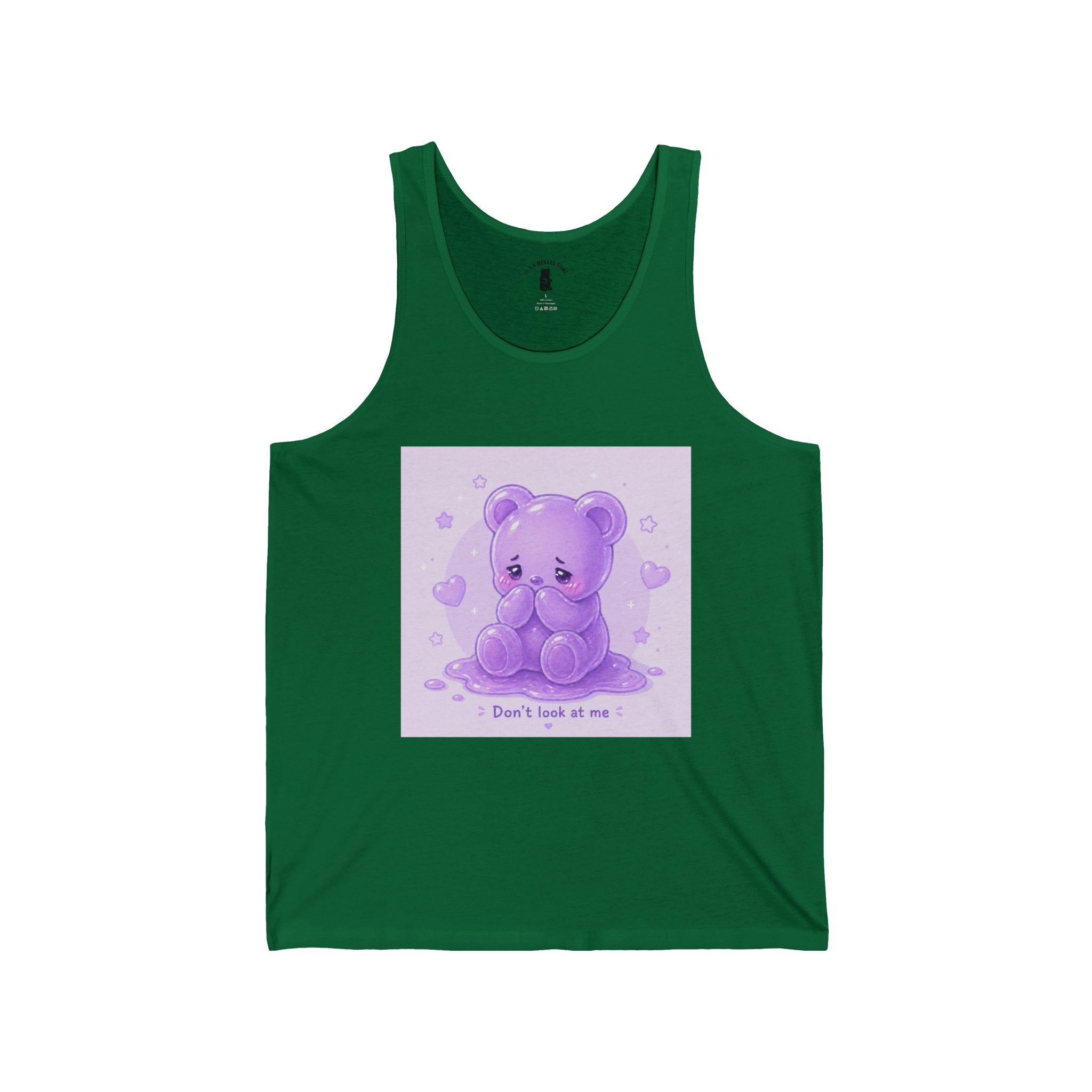 Purple Shy Gooey Gummy Bear  – Kawaii Graphic Tank top