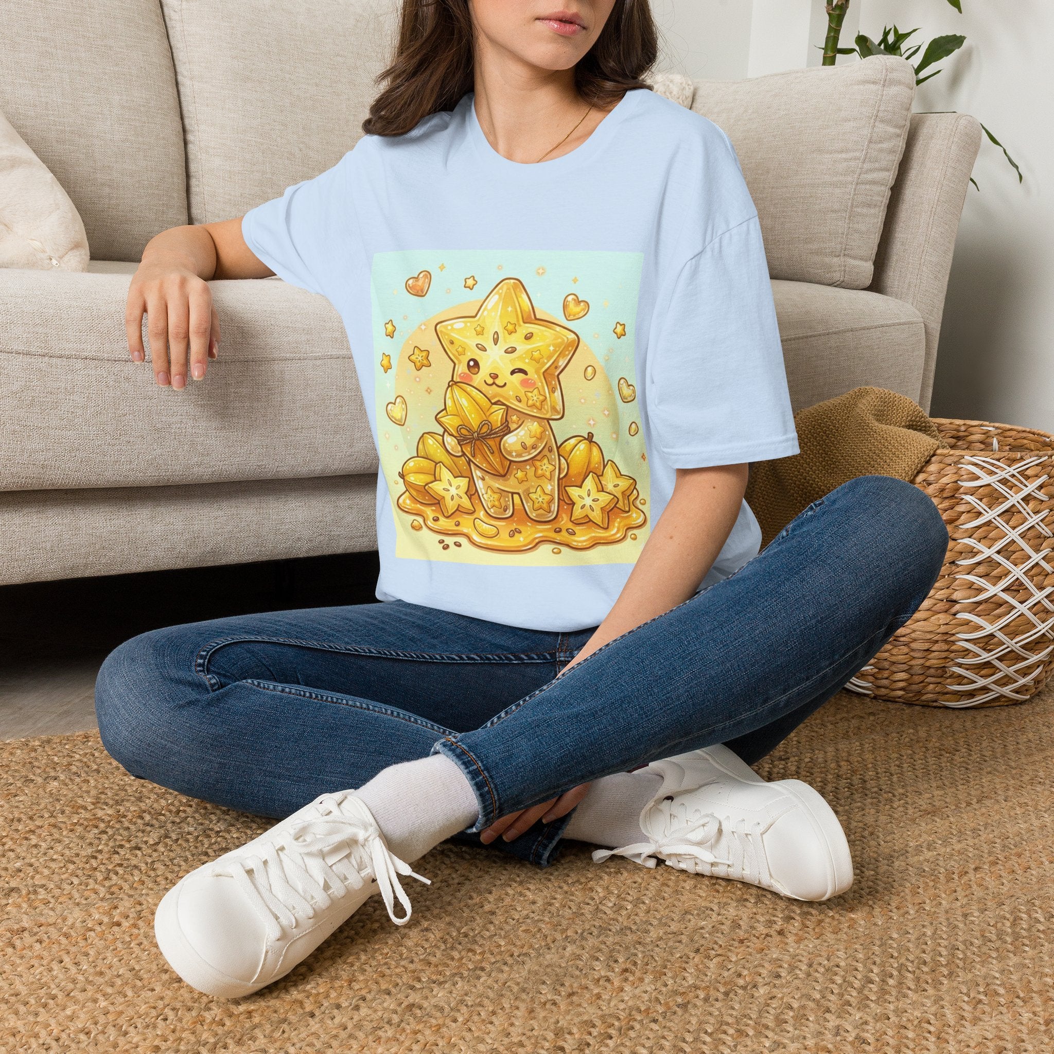 Star Fruit Special Exotic Fruit Oozy Bear Gummy Friend- Kawaii Graphic Shirt
