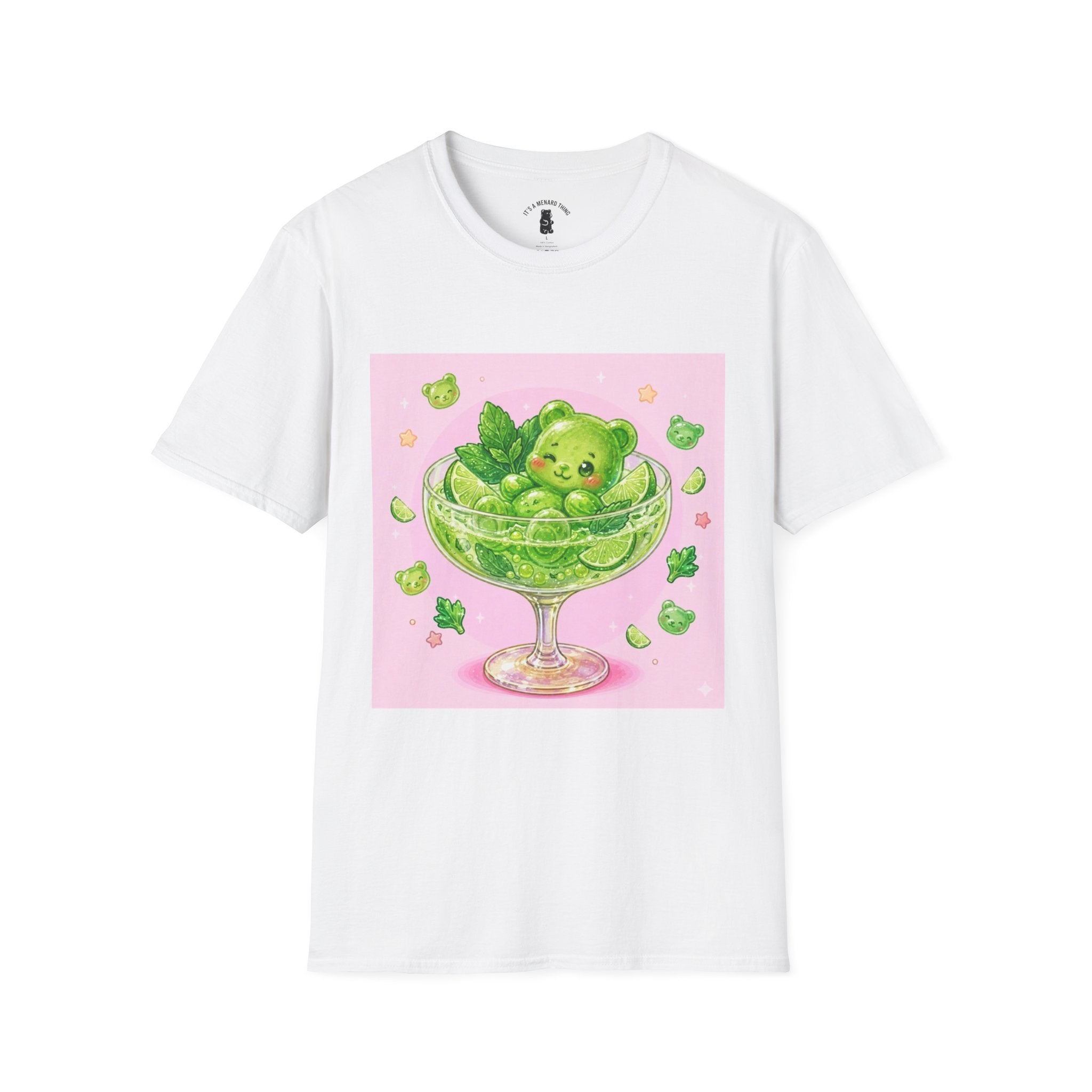 Lime Green Smooth Margaritta Boozy Gooey Gummy Bear- Kawaii Graphic T-Shirt