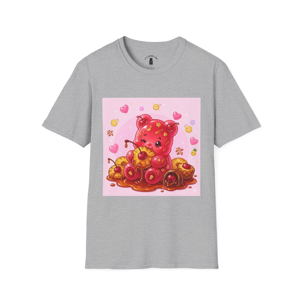 Kawaii Pineapple & Candied Cherries Gooey Gummy Bear — Cute Graphic T-Shirt