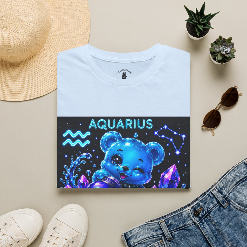 Aquarius Zodiac Astrology Oozy Bear Friend Special Addition- Graphic Shirt