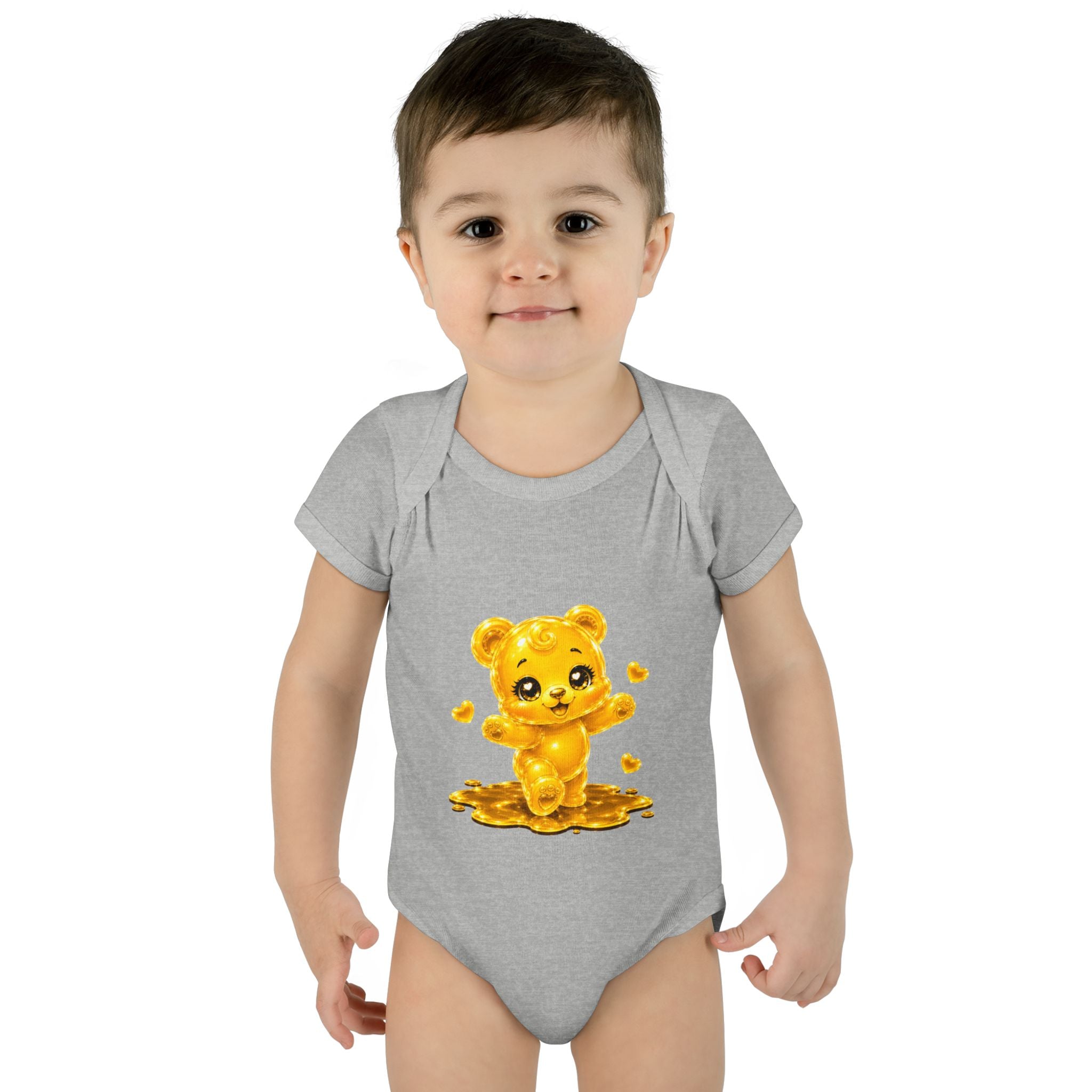 Baby Golden Oozy Gummy Bears First Steps, Cutie Addition- Graphic Onesie