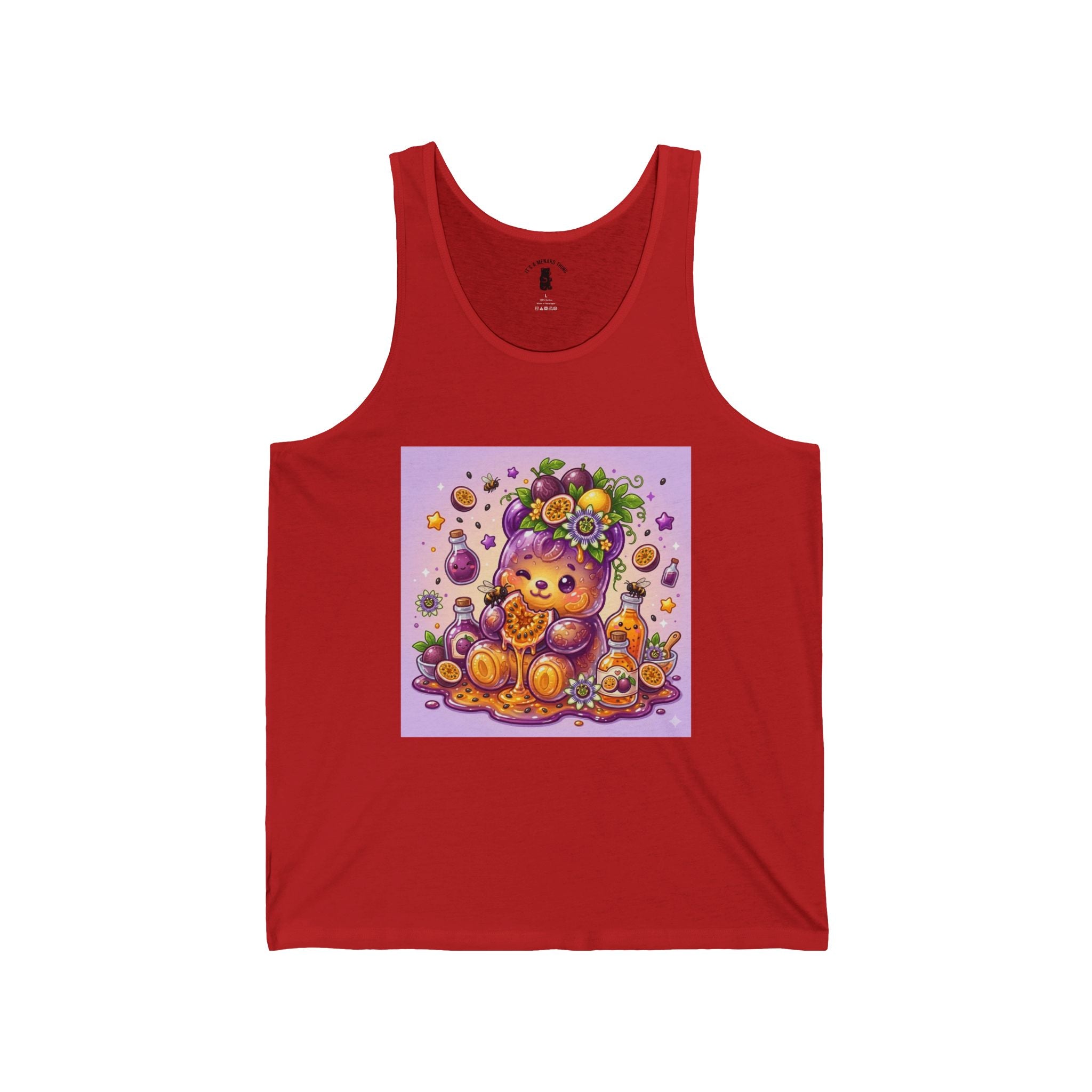 Passion Fruit Delight, Exotic Fruit Gooey Gummy Bear - Kawaii Graphic Tank Top