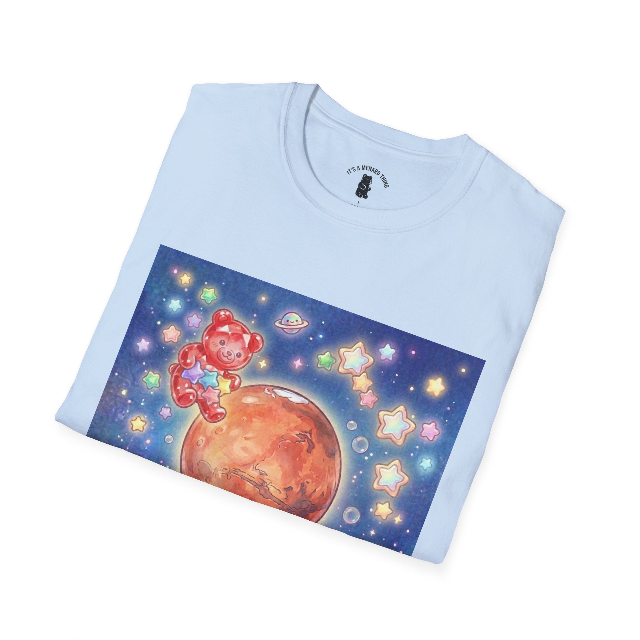 Think of Mars, Red Crystal Gooey Gummy Bear — Space Graphic T-Shirt