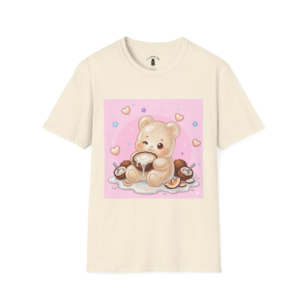 Coconut Milk Gooey Gummy Bear T-Shirt — Kawaii Dessert Graphic Tee