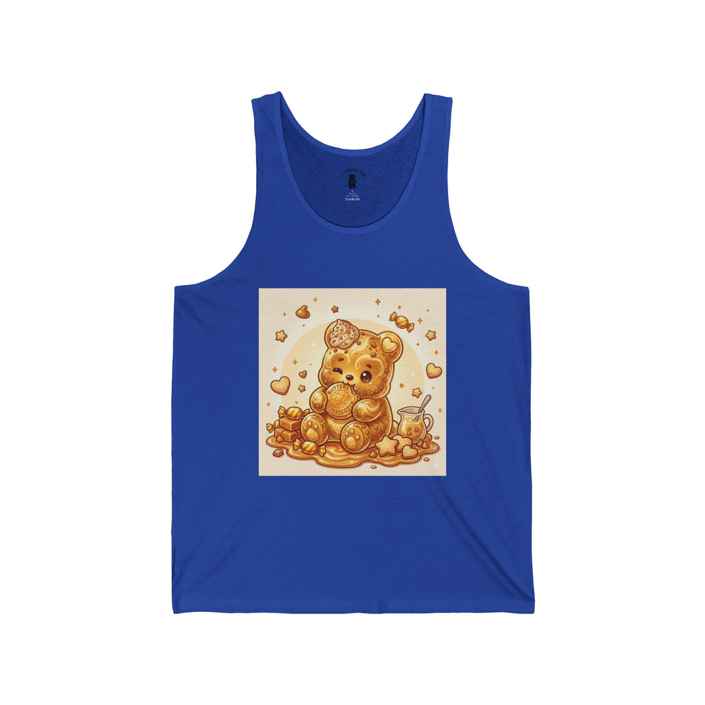 Butterscotch Golden Gooey Gummy Bear Friend — Cute Graphic Tank Top