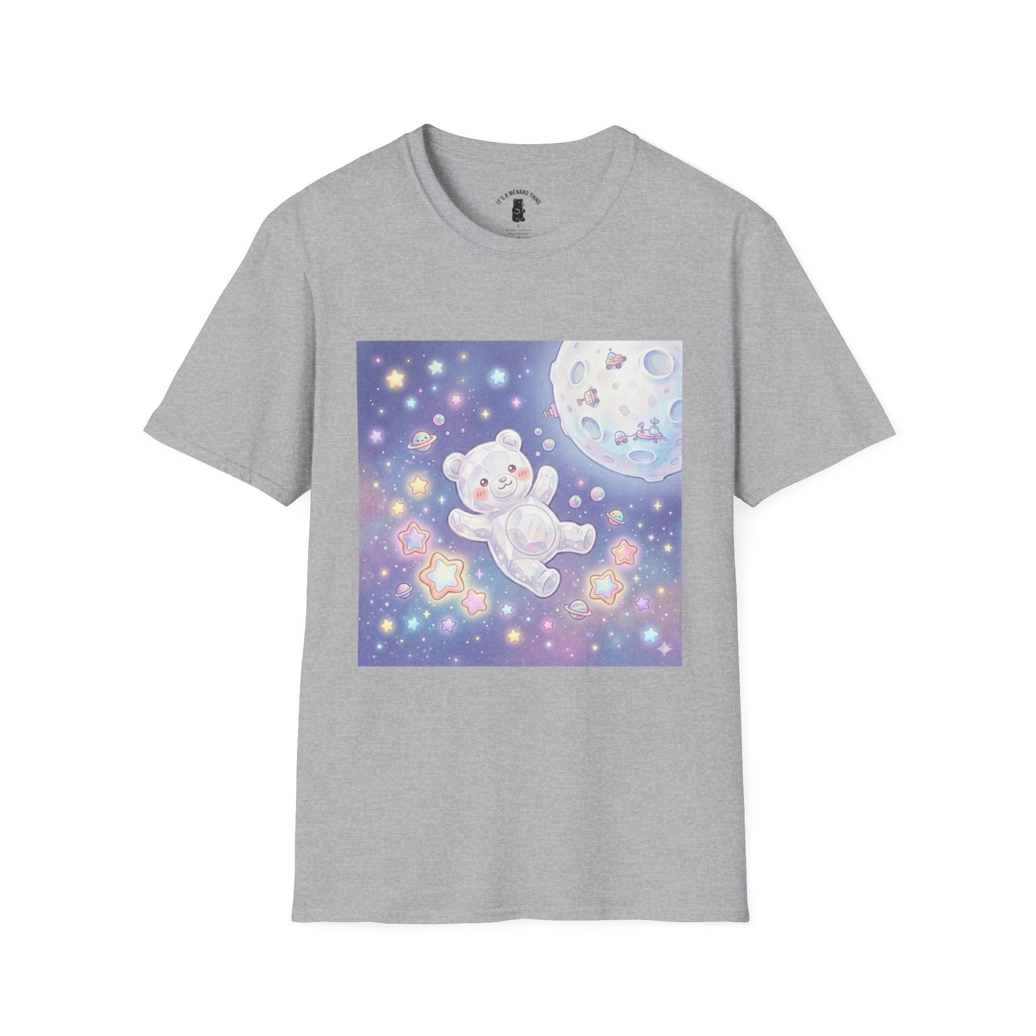 Float Me To The Moon, Crytal White Gooey Gummy Bear — Pastel Graphic T-Shirt