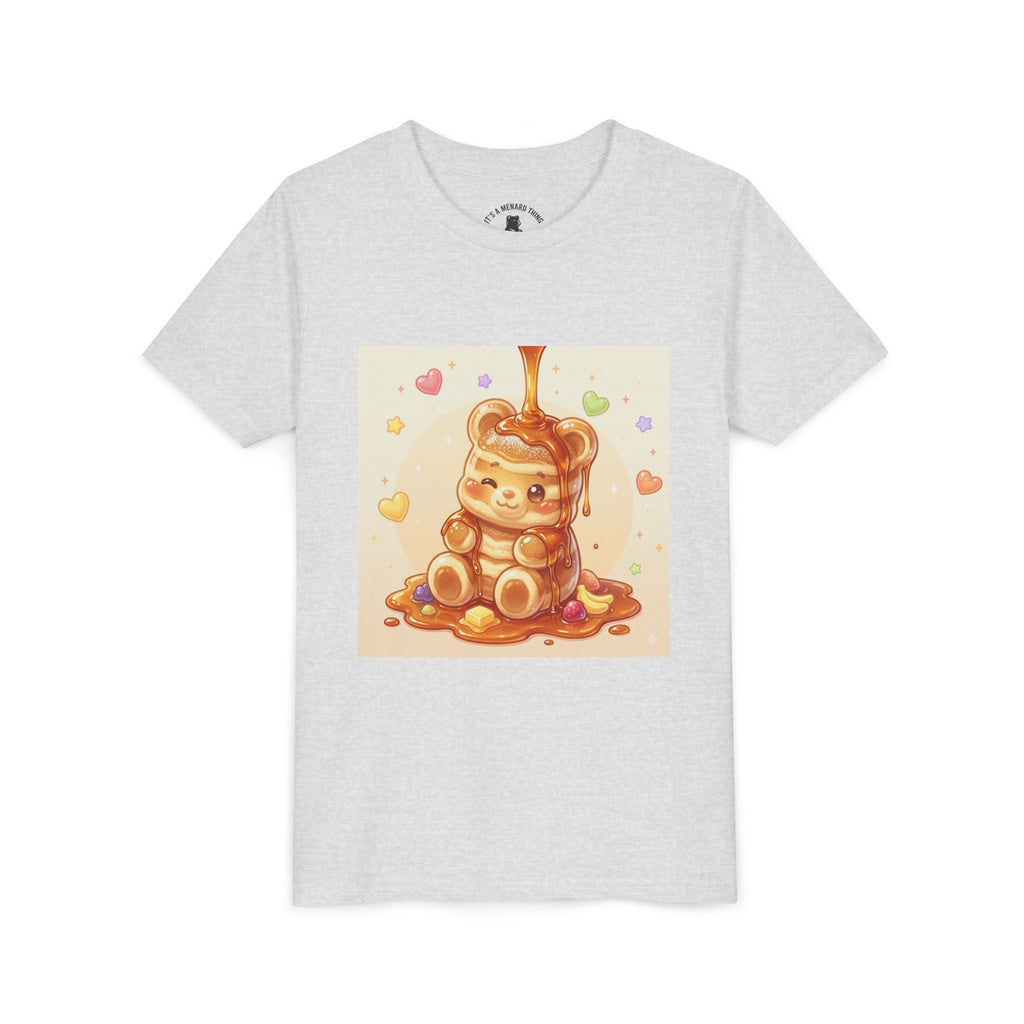 Fluffy Thick Gooey Gummy Pancake Bear Youth T-Shirt