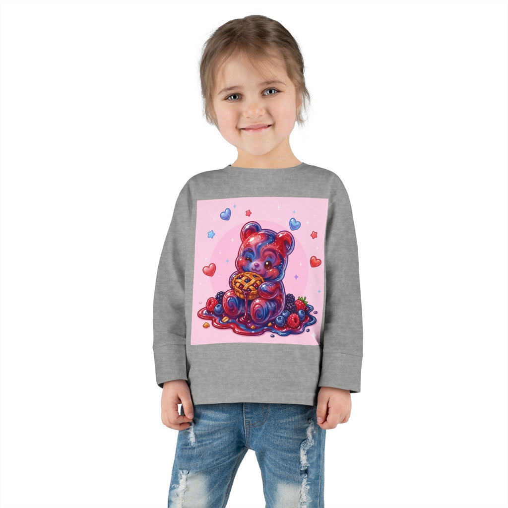 Mixed Berry Pie, Oozy Bear Gummy Friend Special- Kids Graphic Long Sleeve Shirt