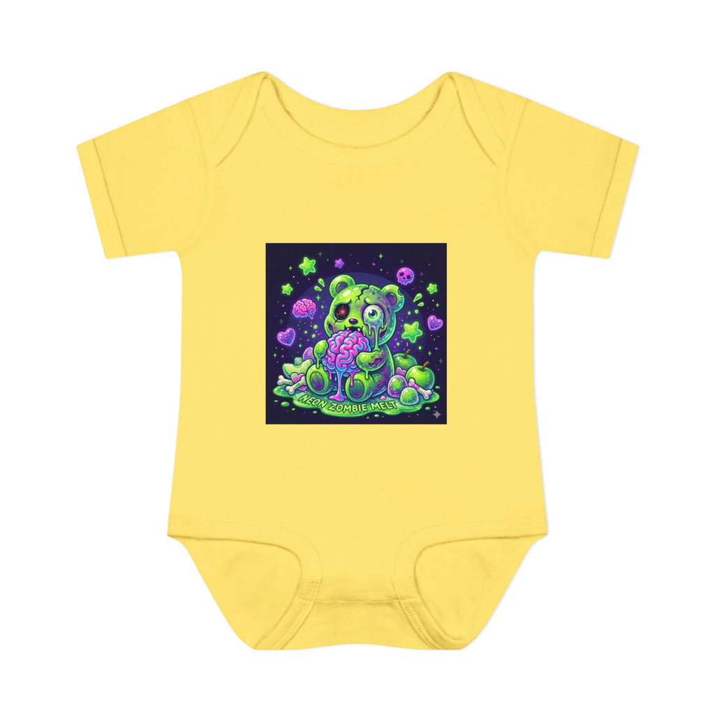 Baby Bodysuit — Neon Zombie Halloween Gooey Gummy Bear