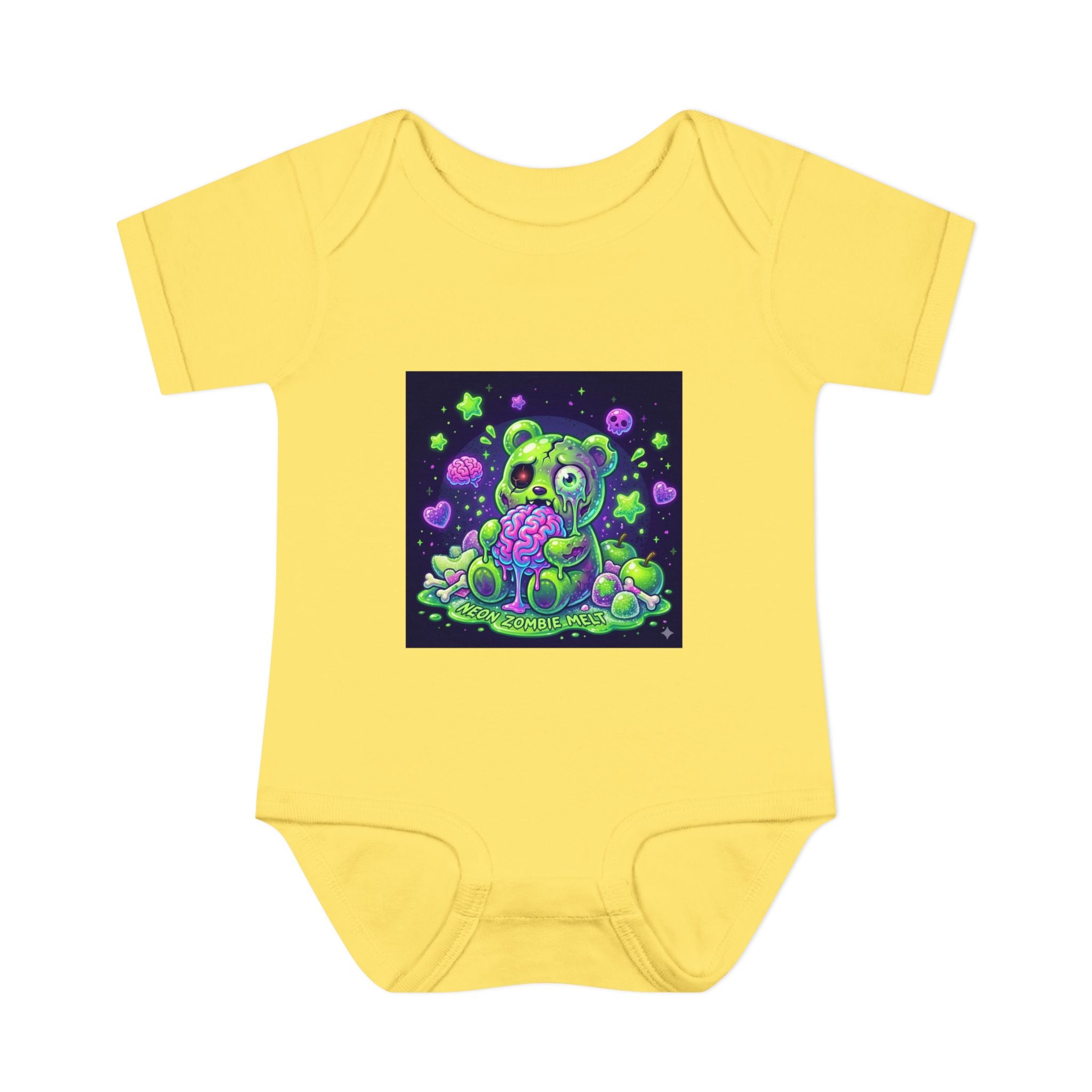 Baby Bodysuit — Neon Zombie Halloween Gooey Gummy Bear