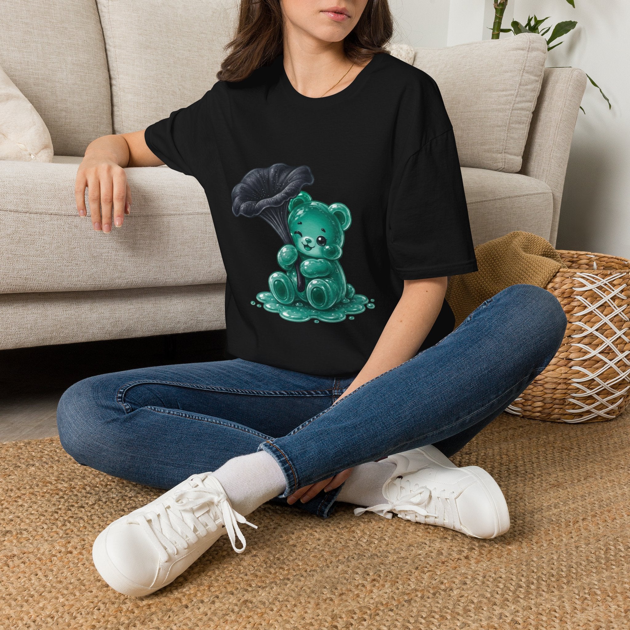 Black Trumpet Mushroom, Teal Special Oozy Bear Gummy Special- Graphic Shirt