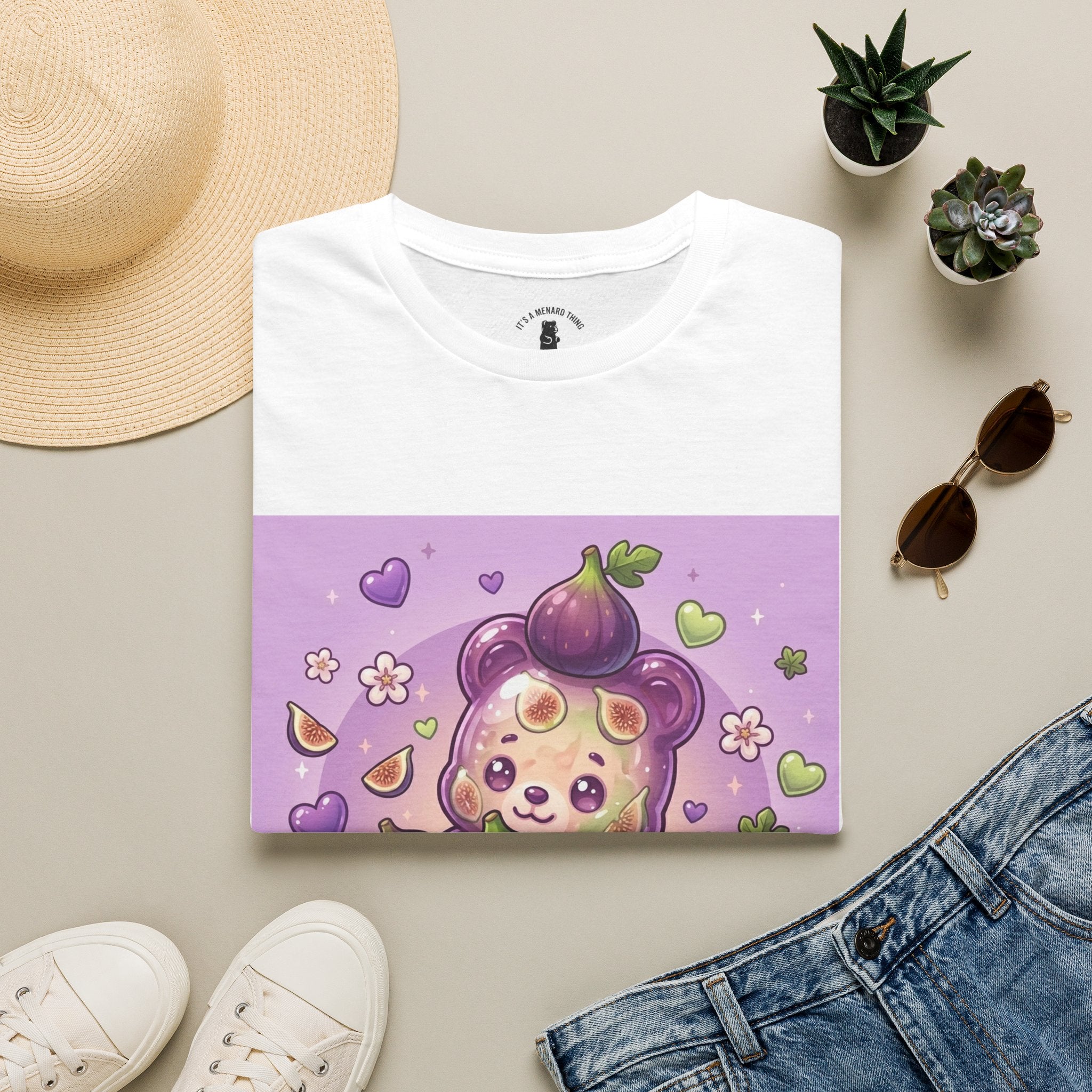 Delicious Ripe Fig, Exotic Oozy Gummy Bear Friend — Kawaii Fruit Design