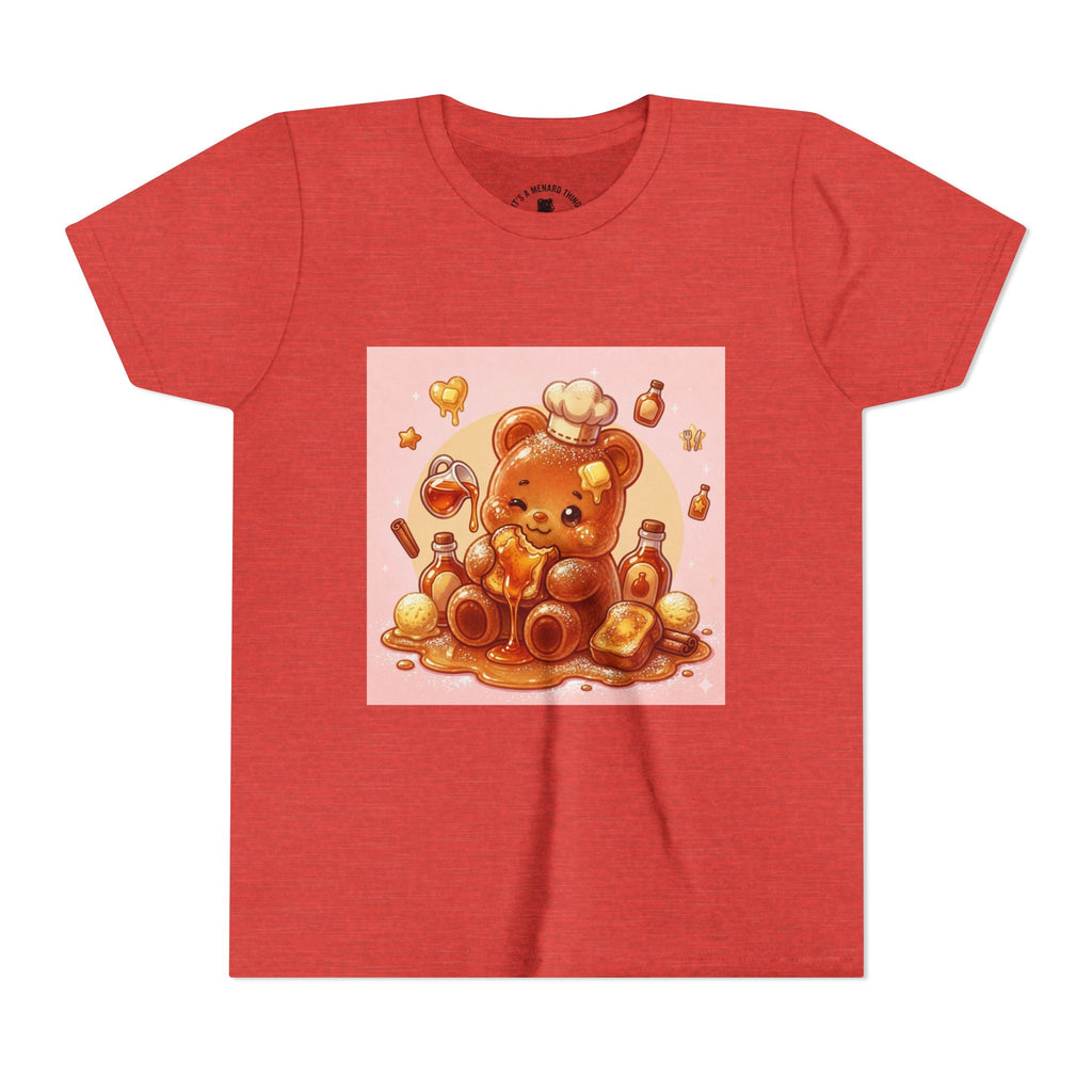 Kids Thick French Toast Gooey Gummy Chef Bear Graphic T-Shirt
