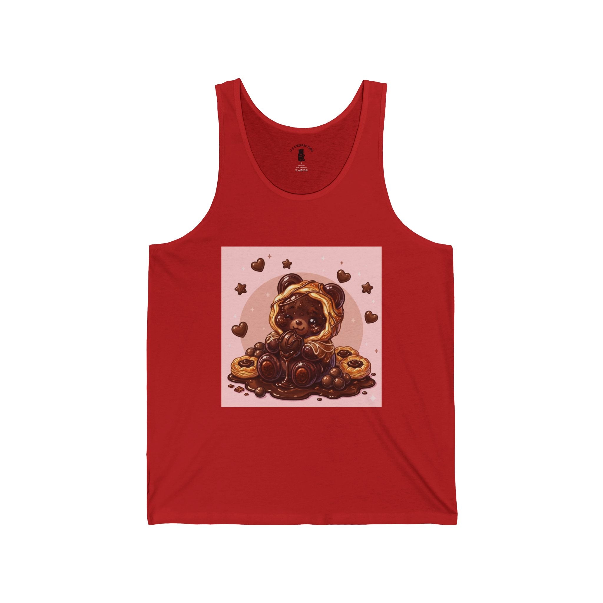 Chocolate Danish, Special Puff Pastry Gooey Gummy Bear — Cute Graphic Tank Top