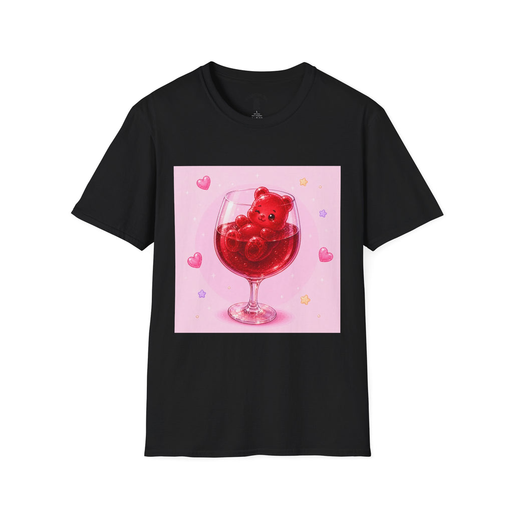 Red Wine Float, Ruby red Boozy Gooey Gummy Bear- Kawaii Graphic T-Shirt