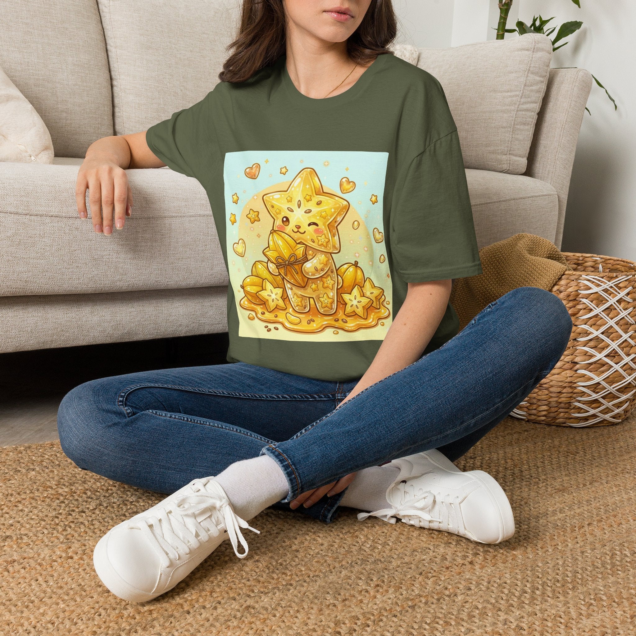 Star Fruit Special Exotic Fruit Oozy Bear Gummy Friend- Kawaii Graphic Shirt