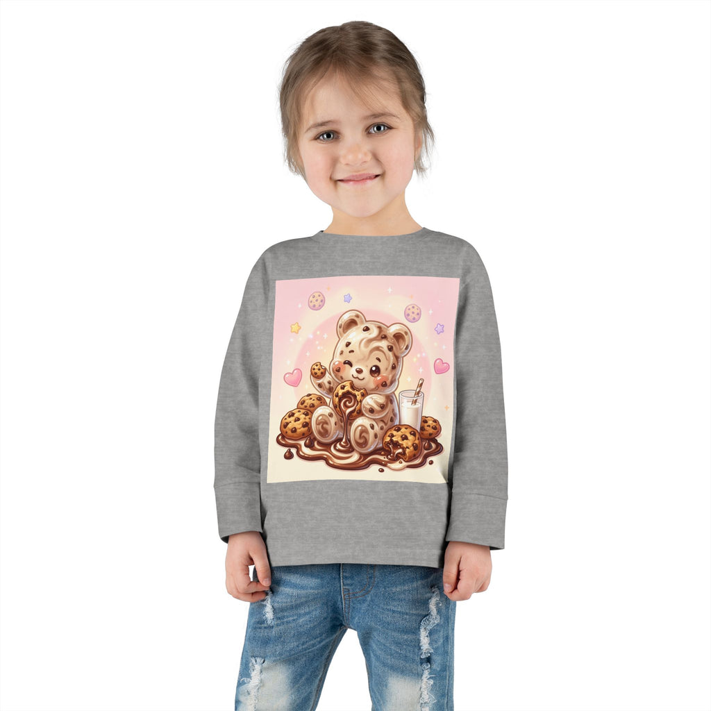 Milk & Cookies, Fudge Oozy Bear Gummy Friend- Kids Graphic Long sleeve Shirt