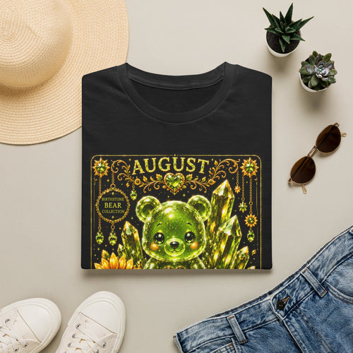 August Peridot Birthstone Oozy Bear Addition- Graphic Shirt