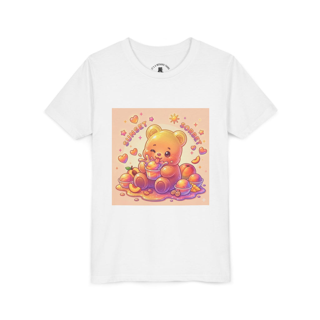 Sunny Peach Sorbet Gooey Gummy Bear Kids Graphic Shirt