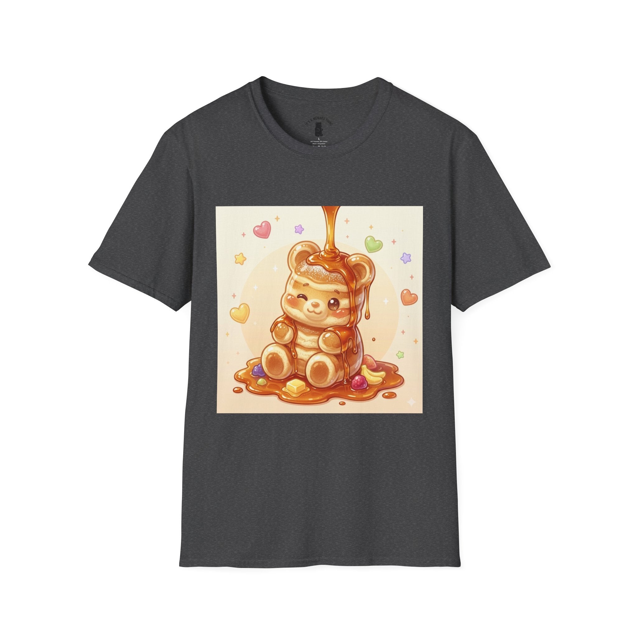 Cute Thick Fluffy Pancake Gooey Gummy Bear — Kawaii Illustration