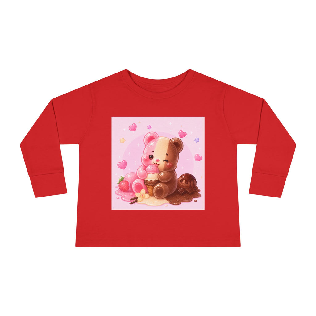 Neapolitan Ice Cream Special, Oozy Bear Gummy Friend- Kids Long Sleeve Shirt