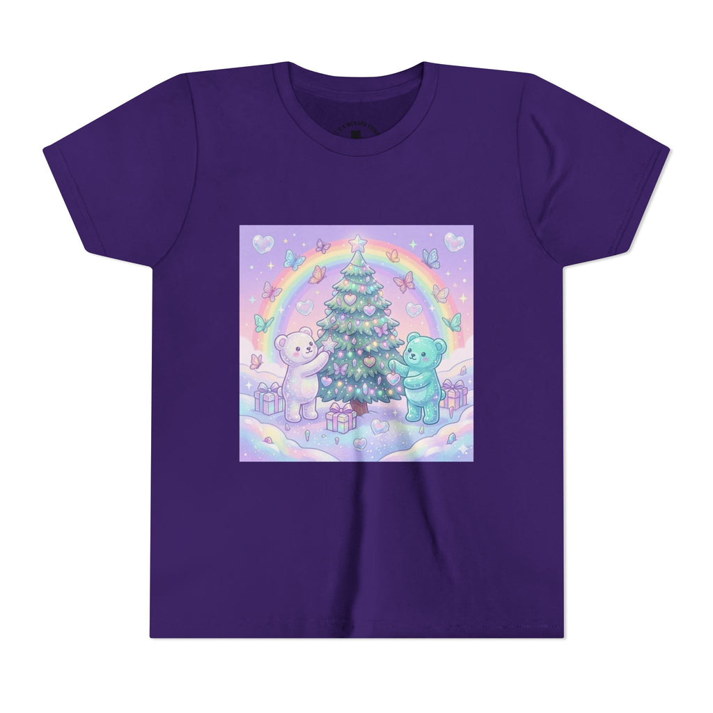 Gooey Gummy Bears Decorating Christmas Tree with Rainbow | Holiday Youth Shirt
