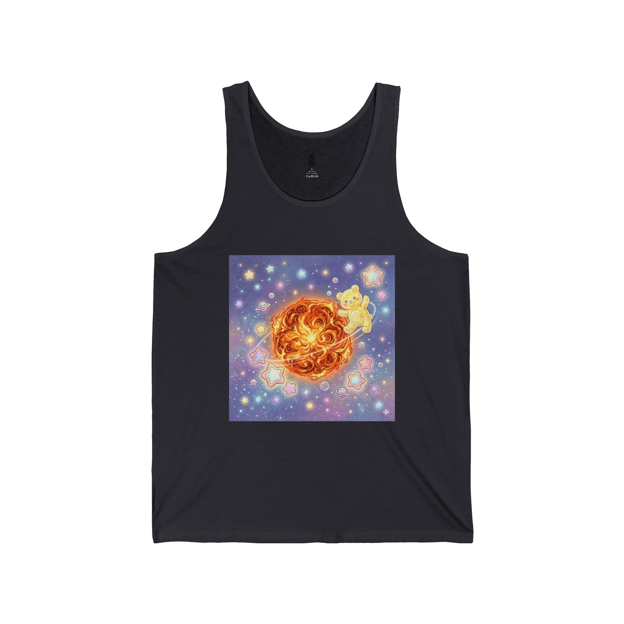 Shimmery Toasty Sun, Yellow Crystal Gooey Gummy Bear— Cute Celestial Summer Tee