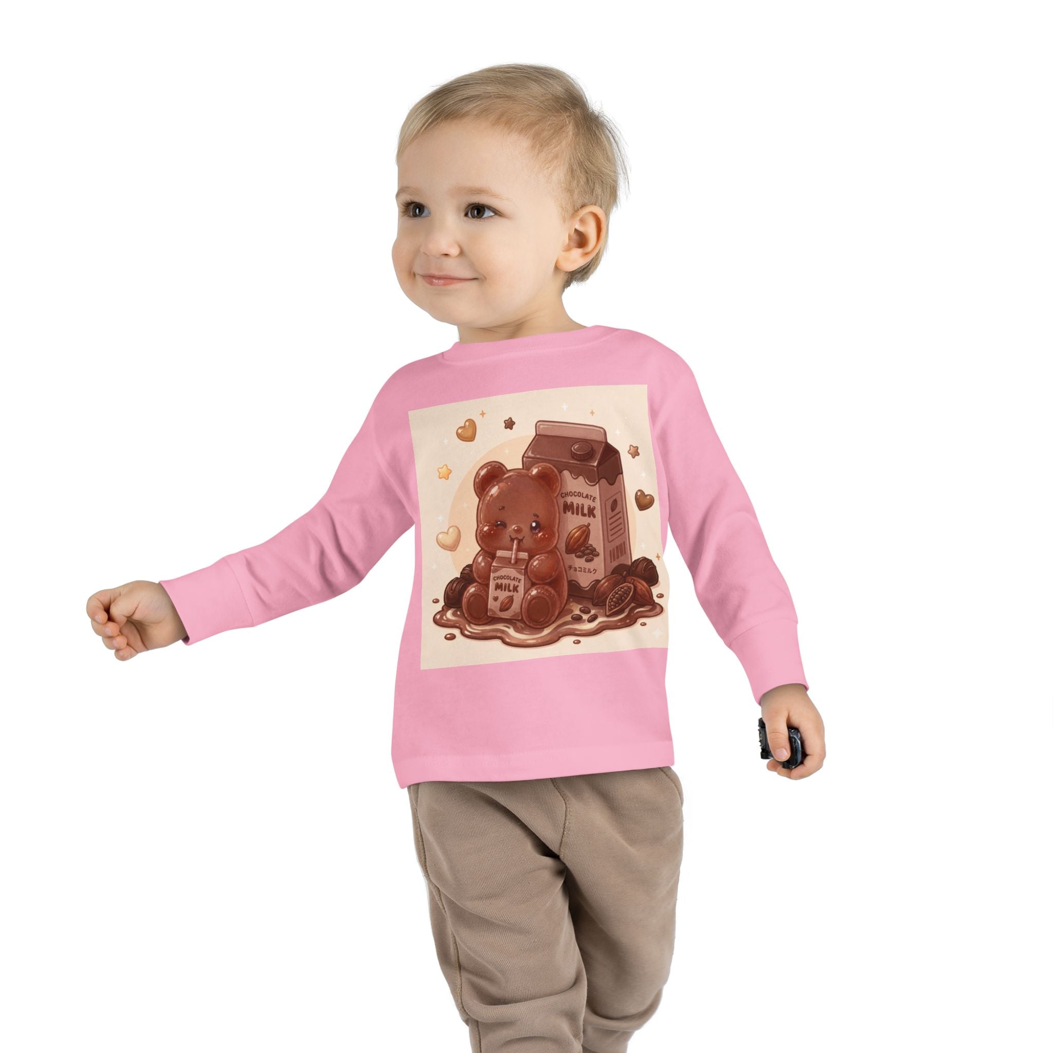 Chocolate Milk Oozy Bear- Graphic Long Sleeve Shirt