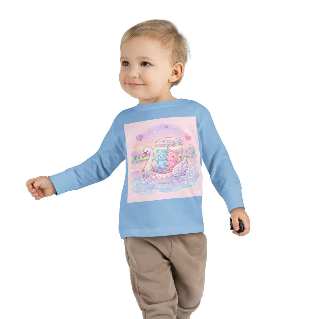 Swan Boat Ride, Oozy Bear Duo Friends- Graphic Long Sleeve Shirts