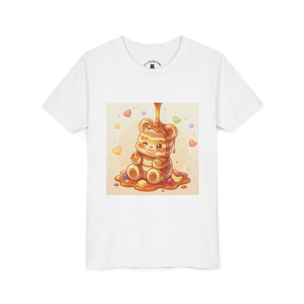 Fluffy Thick Gooey Gummy Pancake Bear Youth T-Shirt