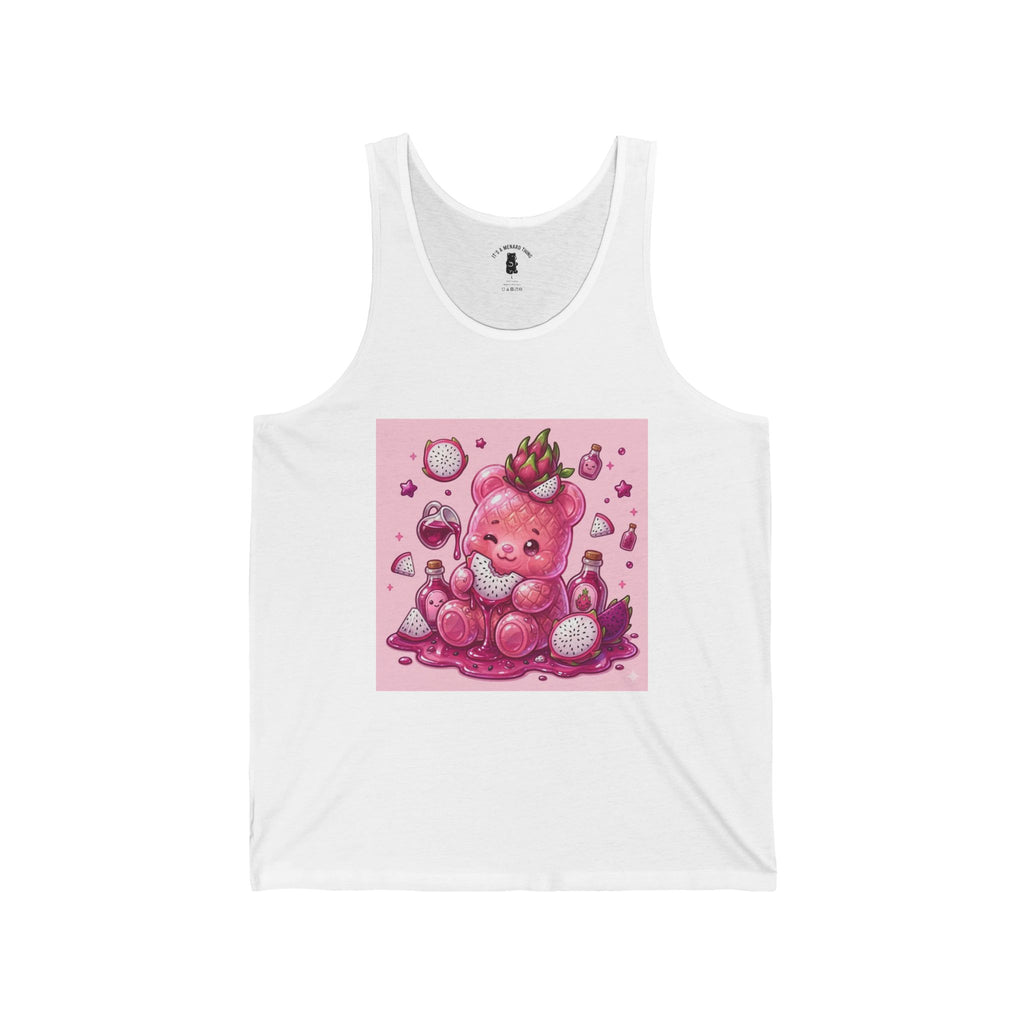 Exotic Dragon Fruit Gooey Gummy Bear Friend— Cute Graphic Tank Top
